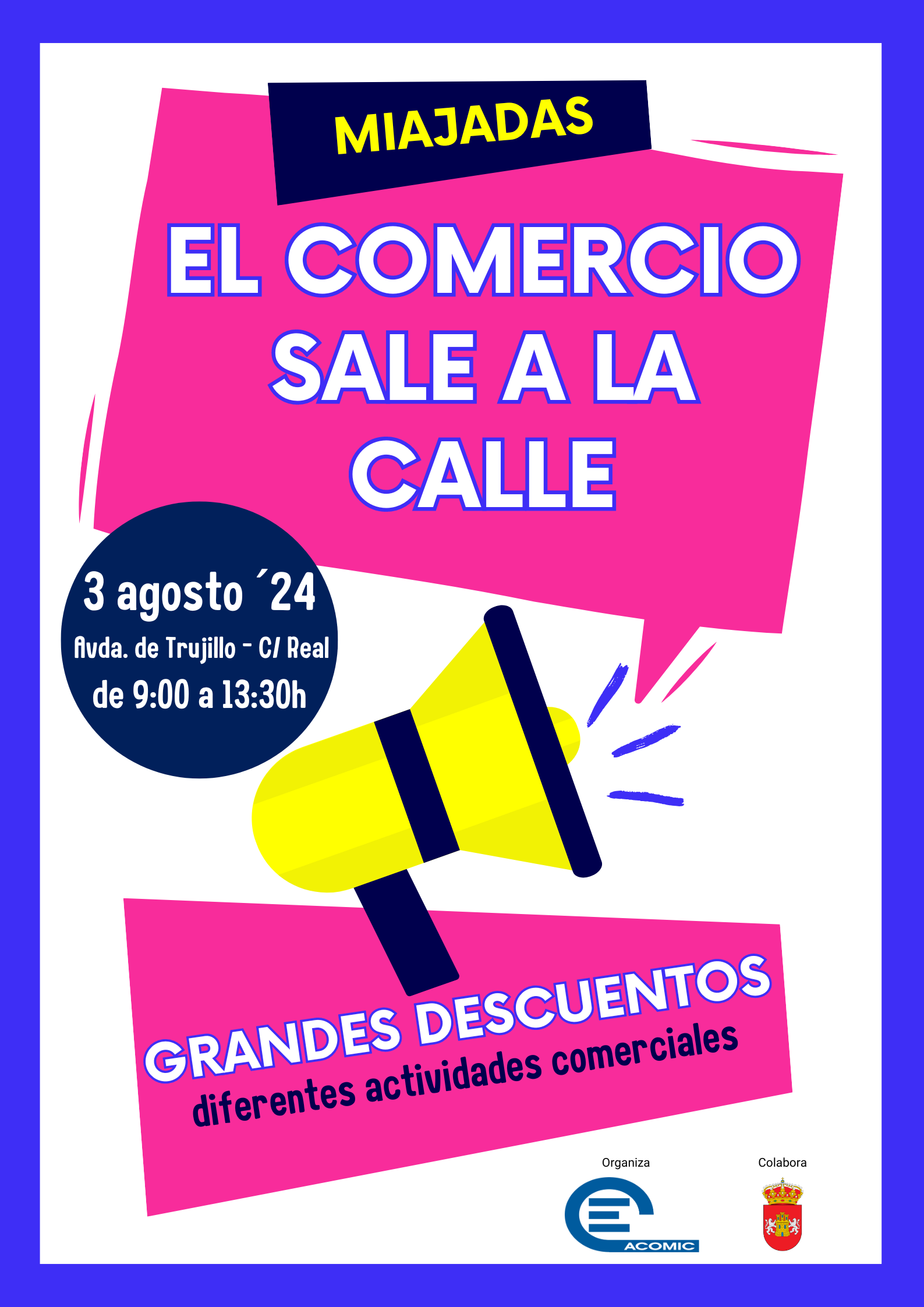 Comerciantes de Miajadas cierran la calle para promocionar la economía local este fin de semana