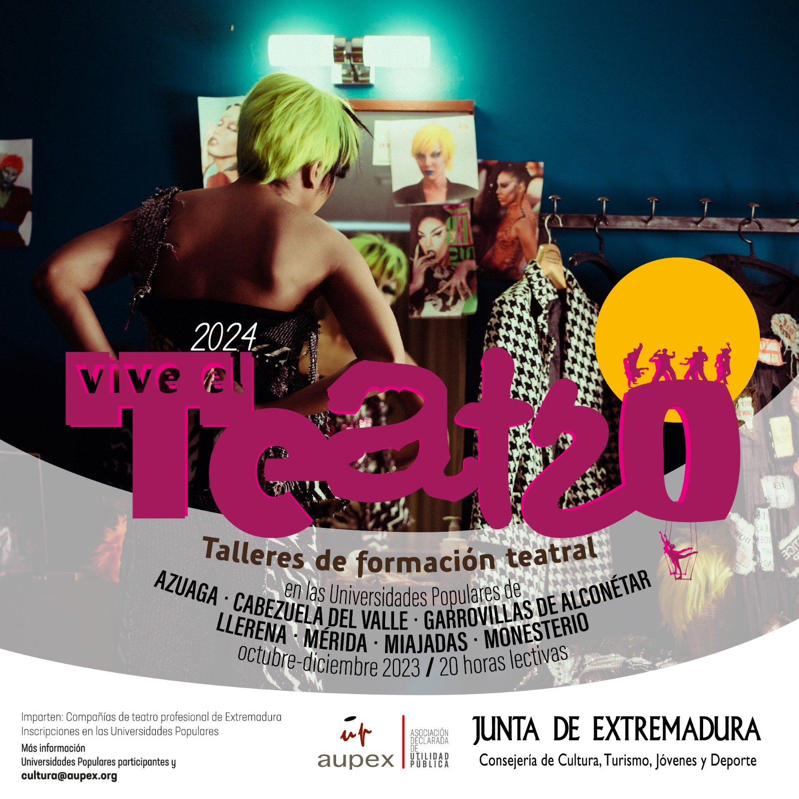 «El programa ‘Vive el teatro’ de AUPEX llegará a Miajadas del 3 de octubre al 5 de diciembre»
