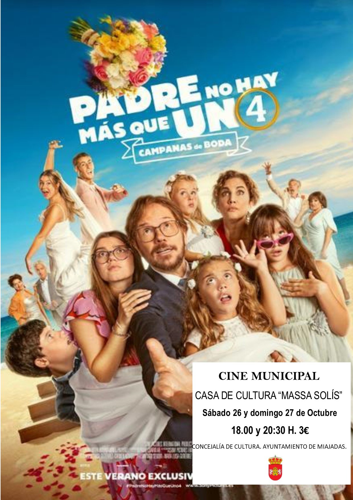 Cartelera de cine para este fin de semana: «Padre no hay más que uno 4: Campanas de boda» en todas las sesiones
