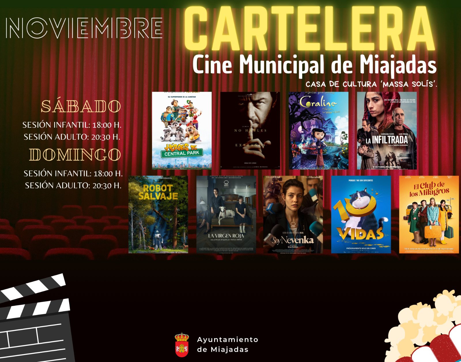 Avance de las películas destacadas para el mes de noviembre en las salas de cine.