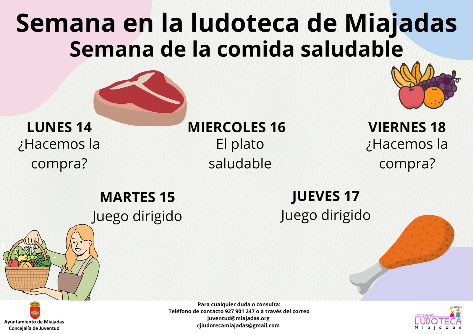 Semana de la alimentación saludable en la Ludoteca: Juegos y actividades para niños.