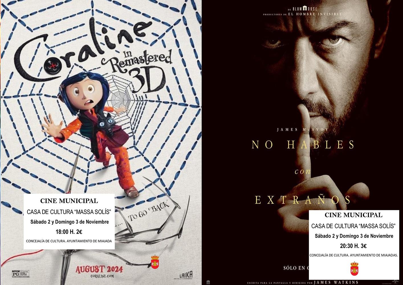 Cartelera del fin de semana: «Coraline» y «No hables con extraños» – ¡Descubre las mejores películas en cartelera