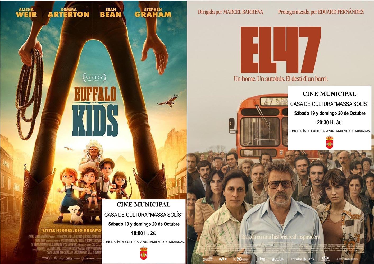 Cartelera de cine para este fin de semana: «Buffalo Kids» y «El 47» – Una aventura emocionante y dramática en las salas de cine.