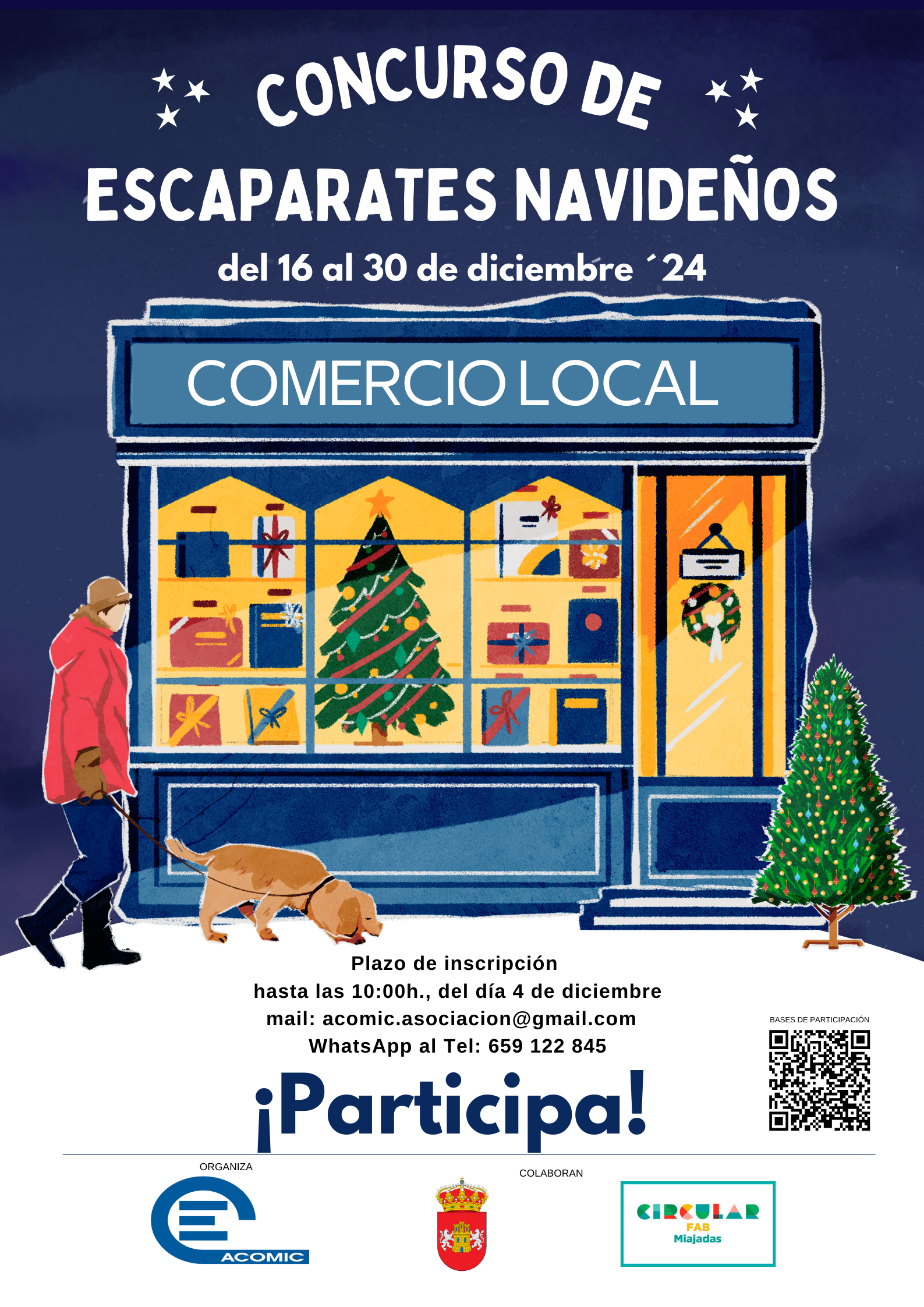 Ya está abierto el plazo de inscripción para participar en el concurso de escaparates navideños de ACOMIC.