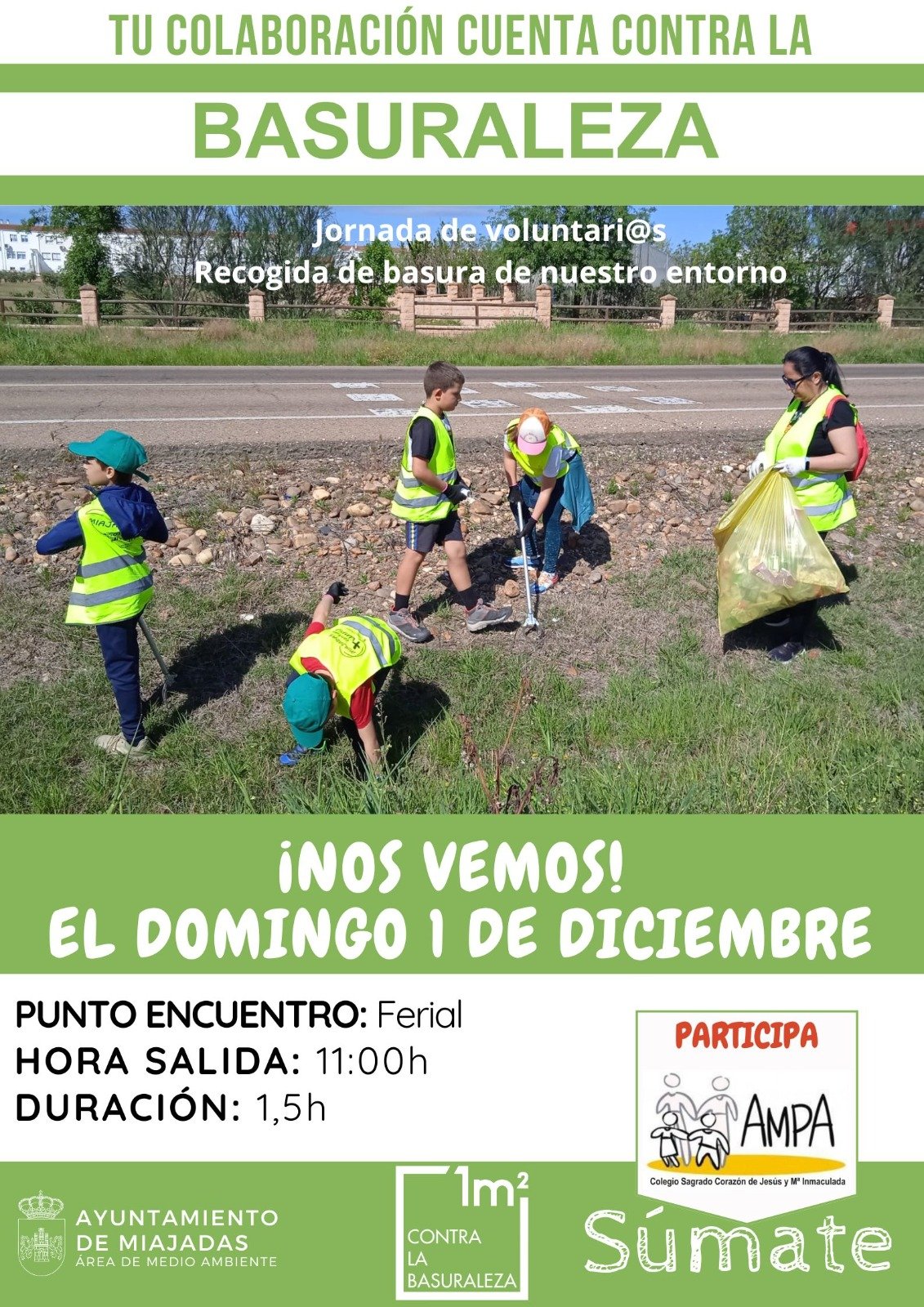 Nueva jornada de acción contra la basuraleza: Únete el domingo, 1 de diciembre