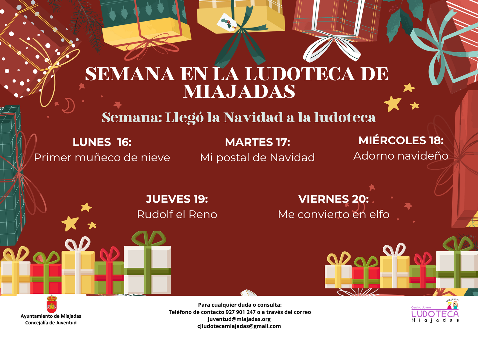 Semana Navideña de Actividades en la Ludoteca de Miajadas: Fiestas y Tradiciones para Todos