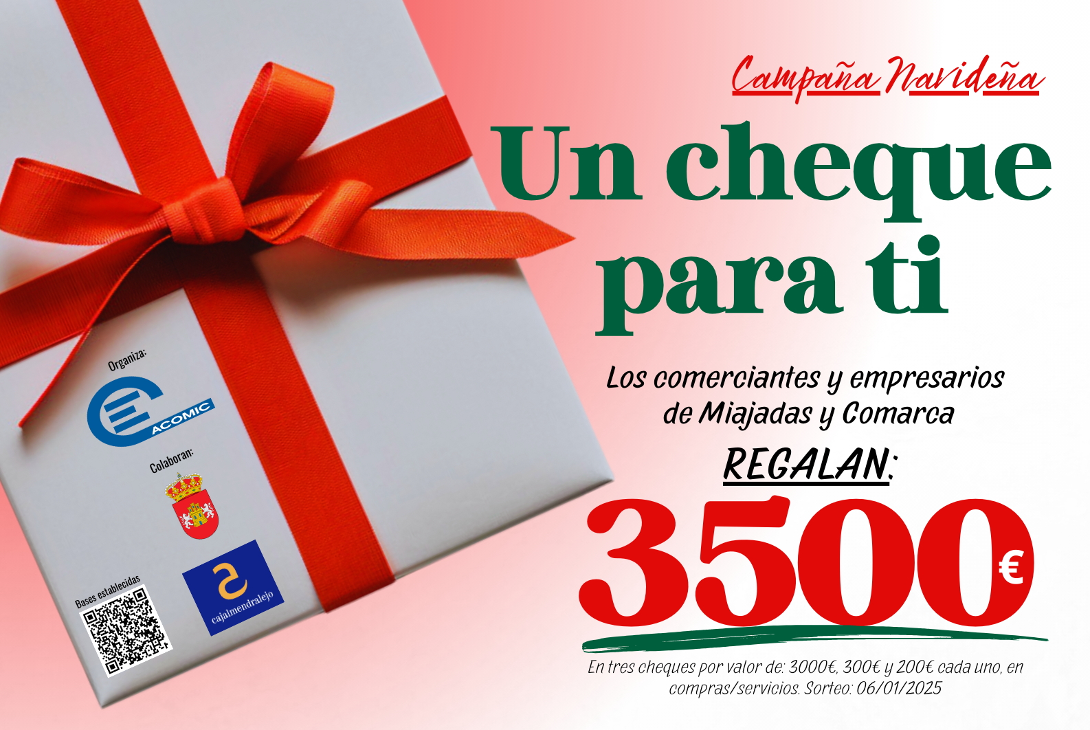 Los comerciantes y empresarios de Acomic regalan 3.500€ en premios navideños para fomentar el comercio local.