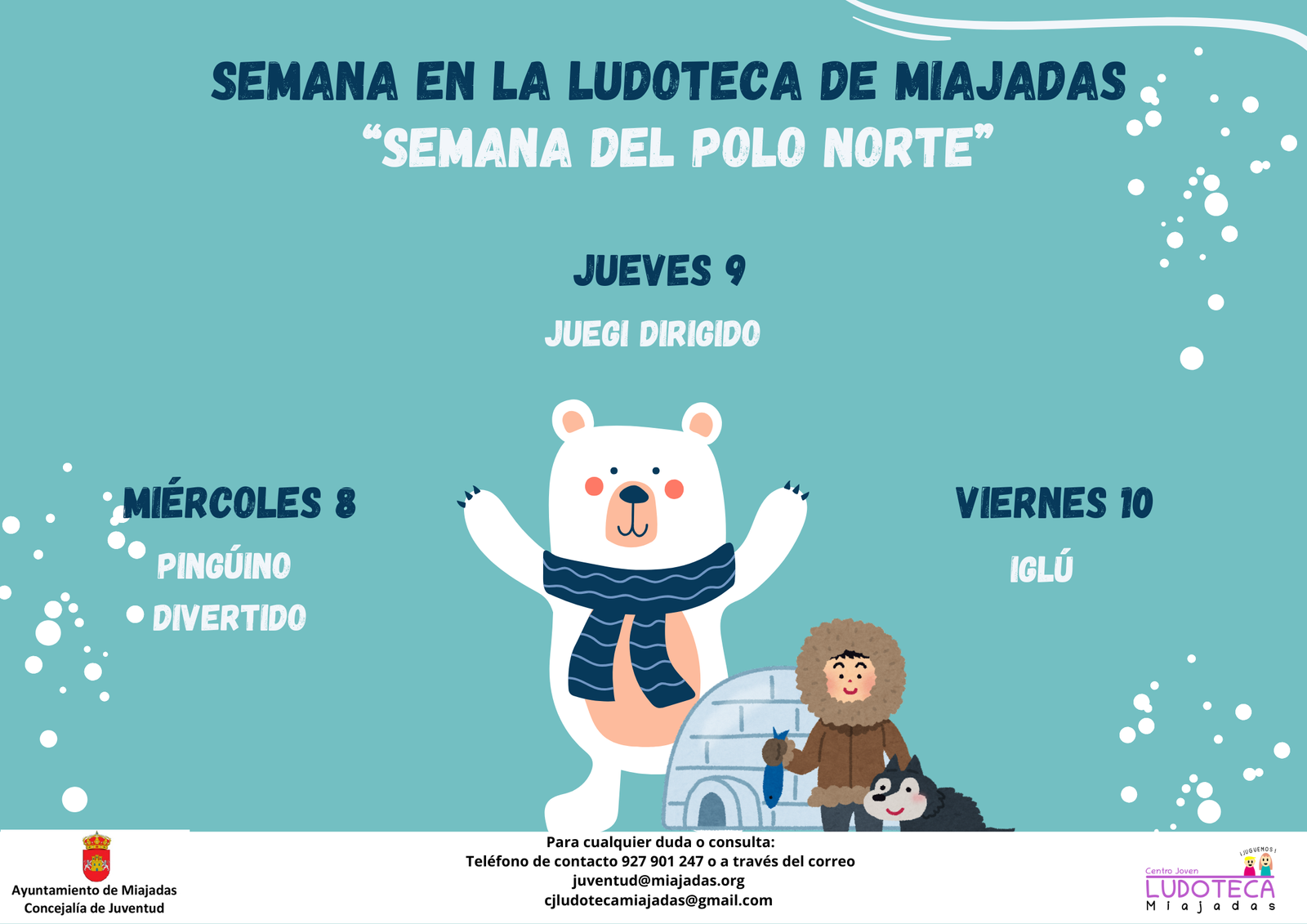 Esta semana, la Ludoteca emprende un emocionante viaje al Polo Norte con actividades sensoriomotoras para niños.