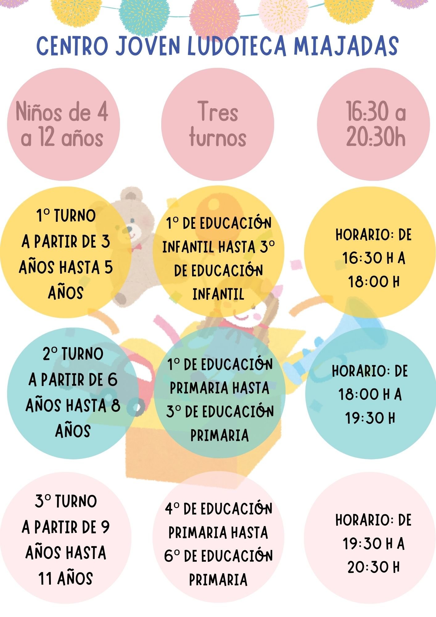Nuevos horarios y franjas de edad ampliadas en la ludoteca de Miajadas