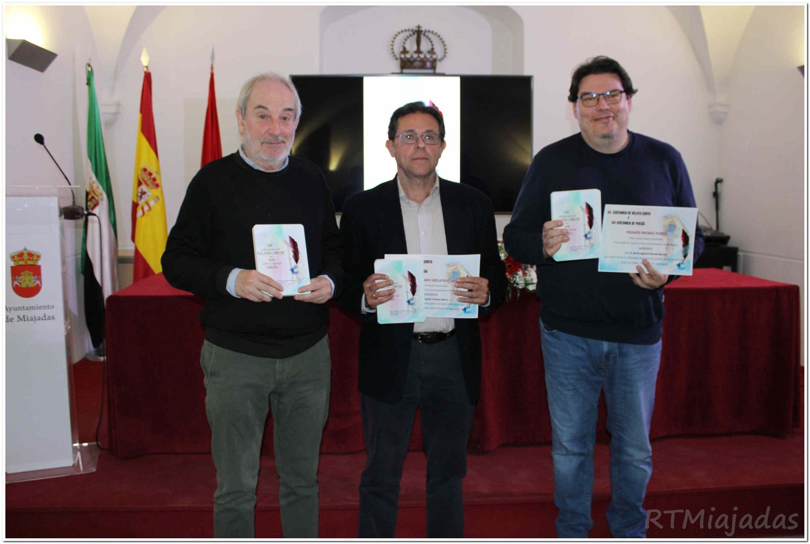 Jorge Ortiz Robla y Juan Carlos Pérez López, ganadores de los Certámenes Literarios de Miajadas