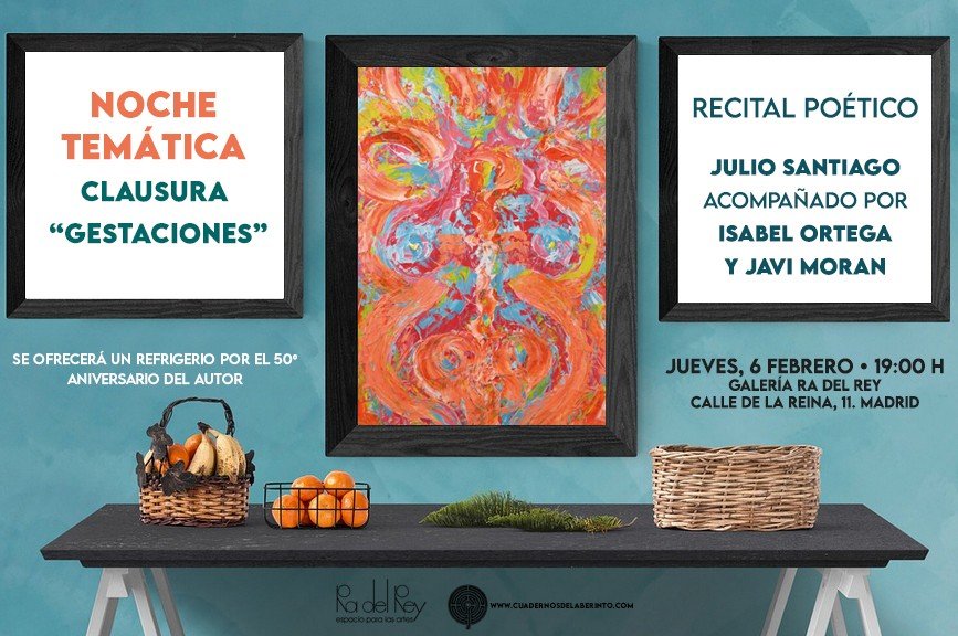 Julio Santiago cierra su exposición de arte «Gestaciones» este jueves 6 de febrero con un impacto inolvidable.