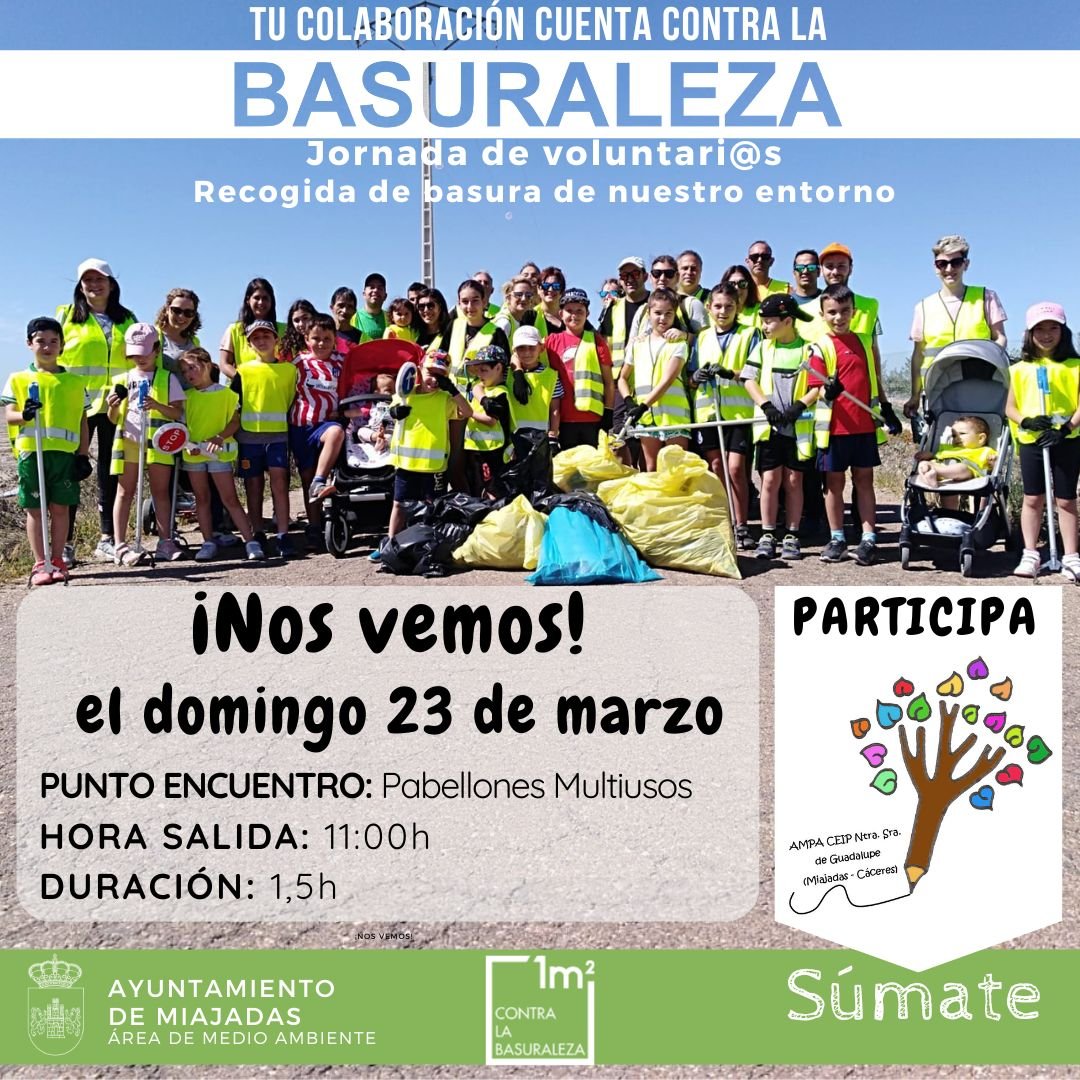 Nueva campaña para combatir la contaminación ambiental el domingo, 23 de marzo