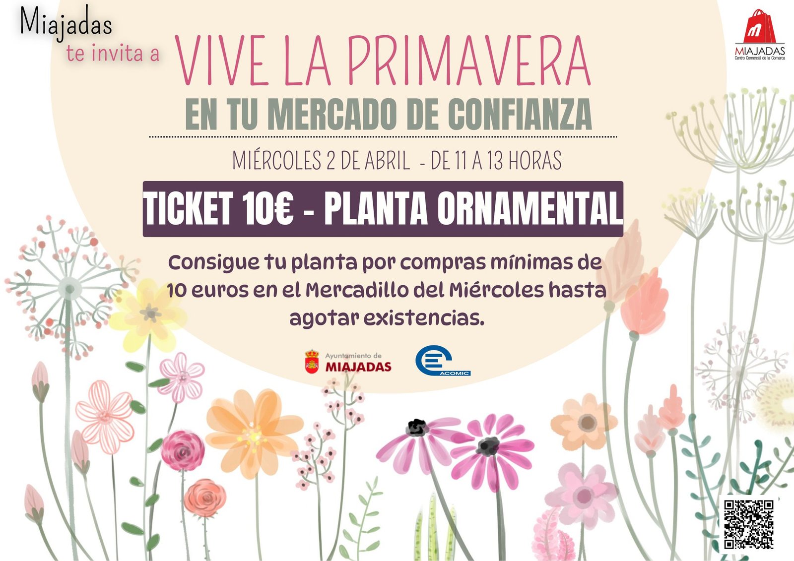 «Descubre las flores frescas y vibrantes en el Mercadillo de Miajadas, ¡la primavera ha llegado!»