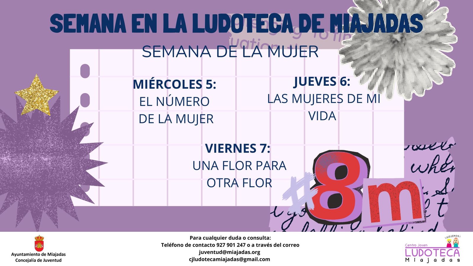 Semana de Actividades conmemorativas por la Mujer en la Ludoteca de Miajadas