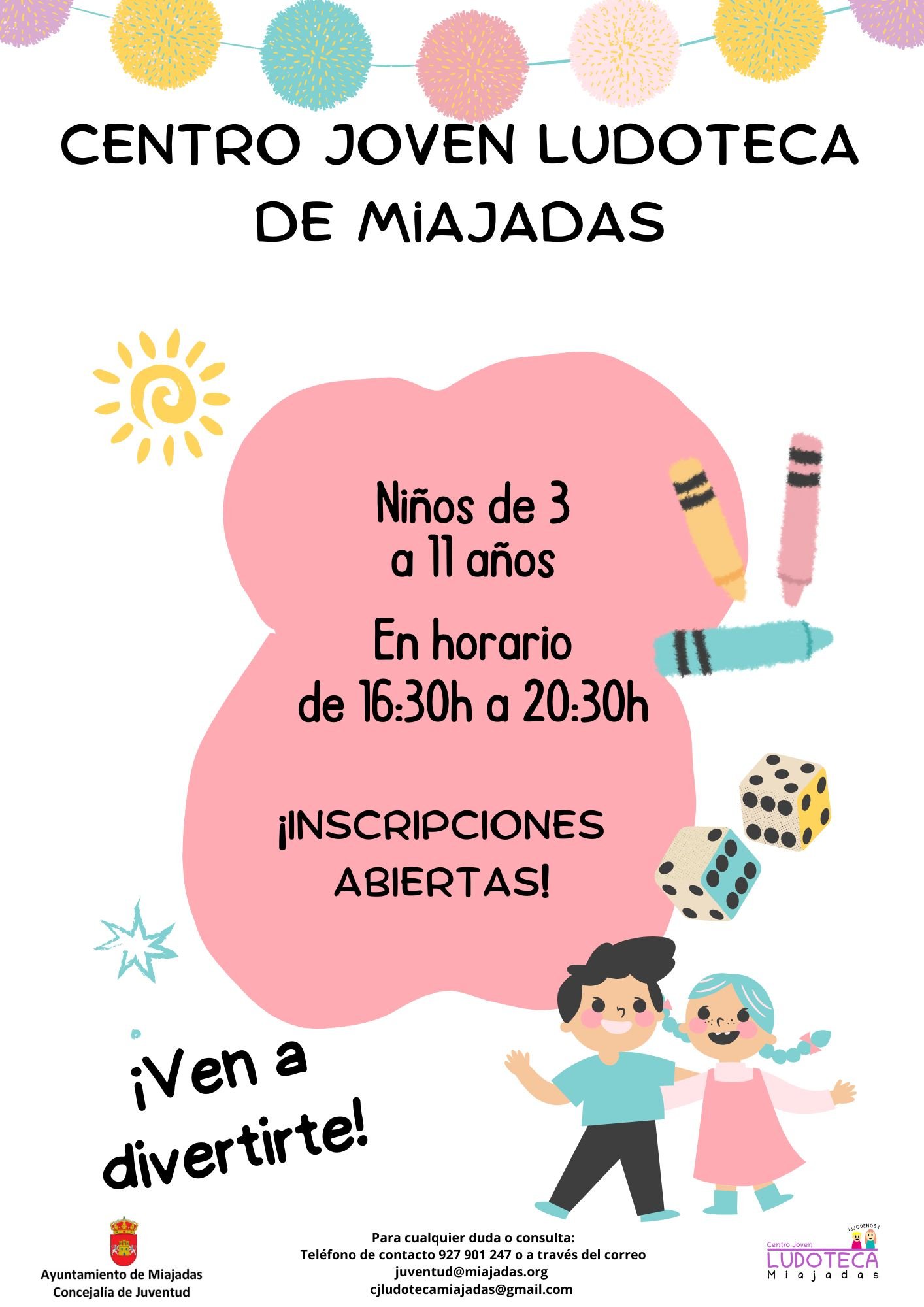 Inscripciones abiertas en la Ludoteca del 19 al 23 de mayo: ¡No te pierdas la diversión