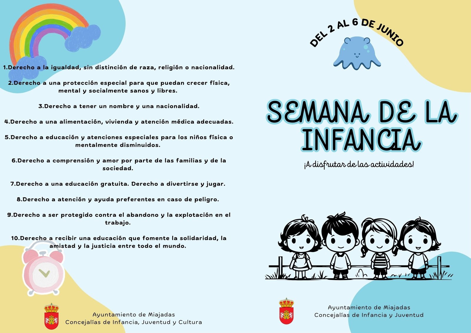 Del 2 al 6 de junio, Miajadas celebra la «Semana de la Infancia con actividades emocionantes para todos los niños».