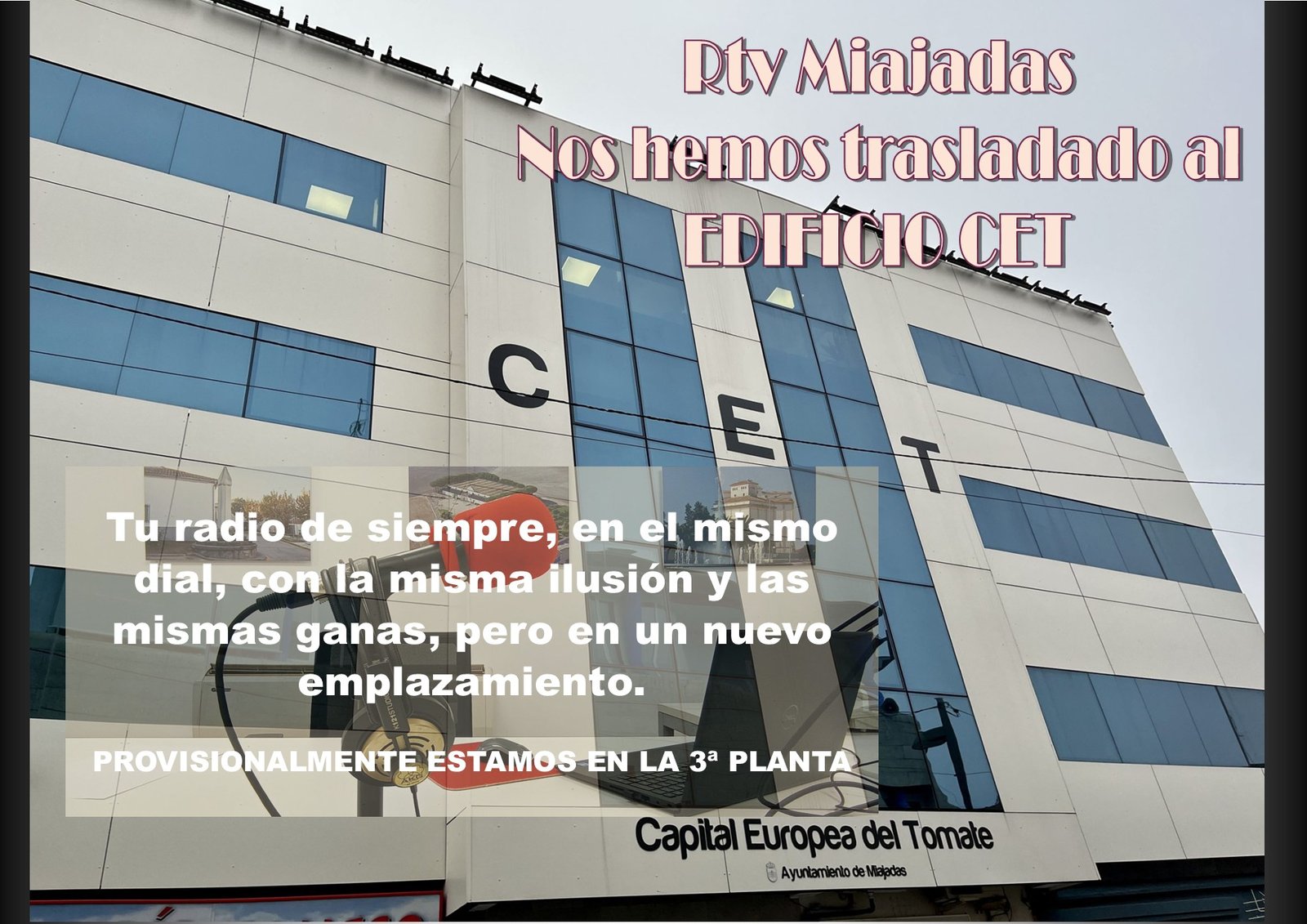 «Radio Televisión Miajadas se relocaliza al moderno edificio CET con tecnología de vanguardia»