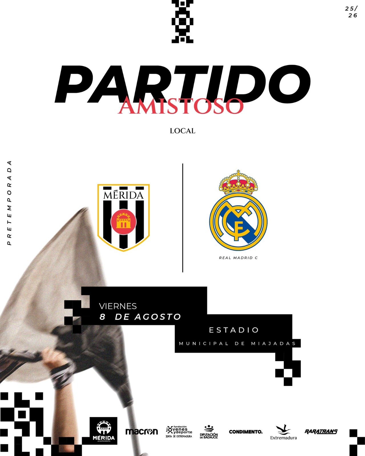 El Municipal será escenario del emocionante enfrentamiento de pretemporada entre AD Mérida y Real Madrid C