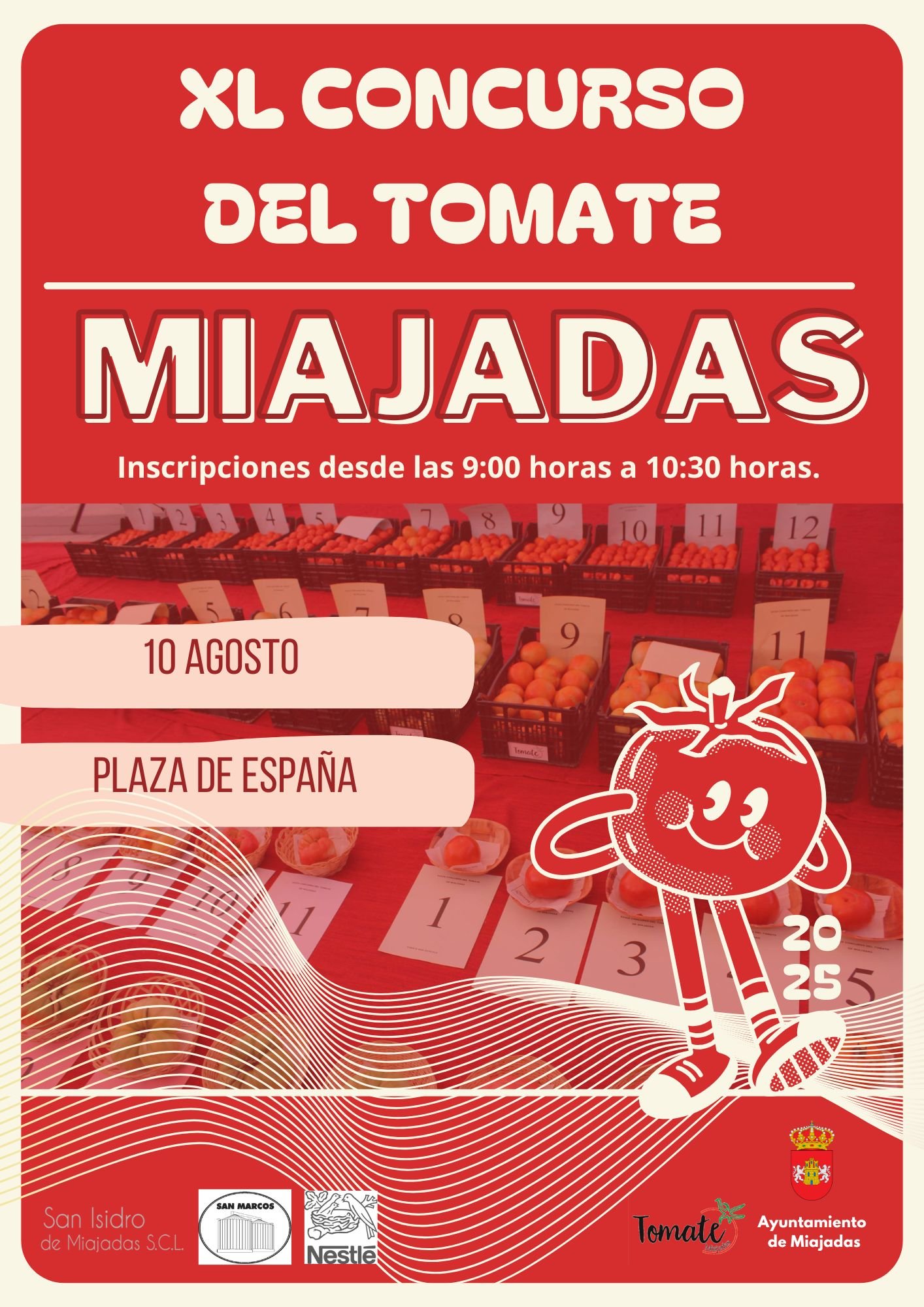 El próximo domingo 10 de agosto disfruta del XL Concurso del Tomate en Miajadas, la gran fiesta del tomate extremeño