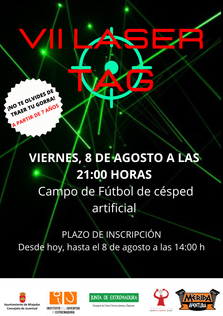 Este viernes 8 de agosto vive la emoción de la nueva edición de Láser Tag en Miajadas con mucho juego y estrategia