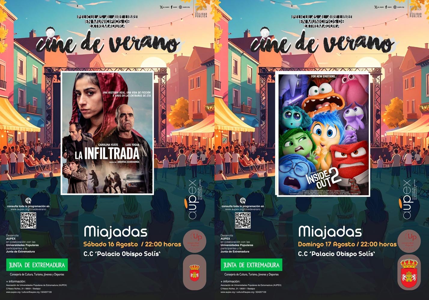 Disfruta este fin de semana del mejor cine al aire libre en Miajadas con sesión especial de verano