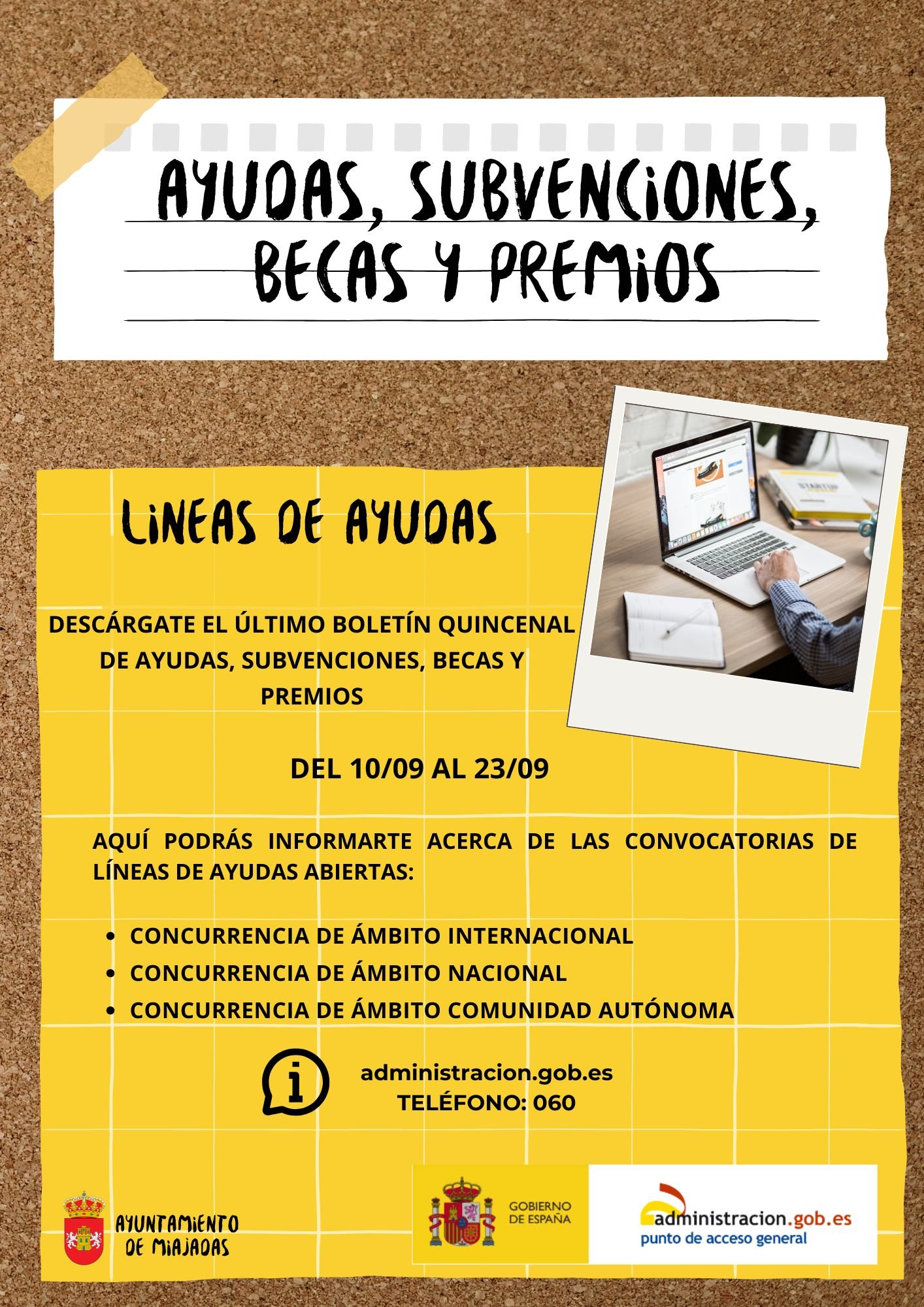 El Gobierno español lanza nueva edición quincenal con ayudas, becas y subvenciones actualizadas