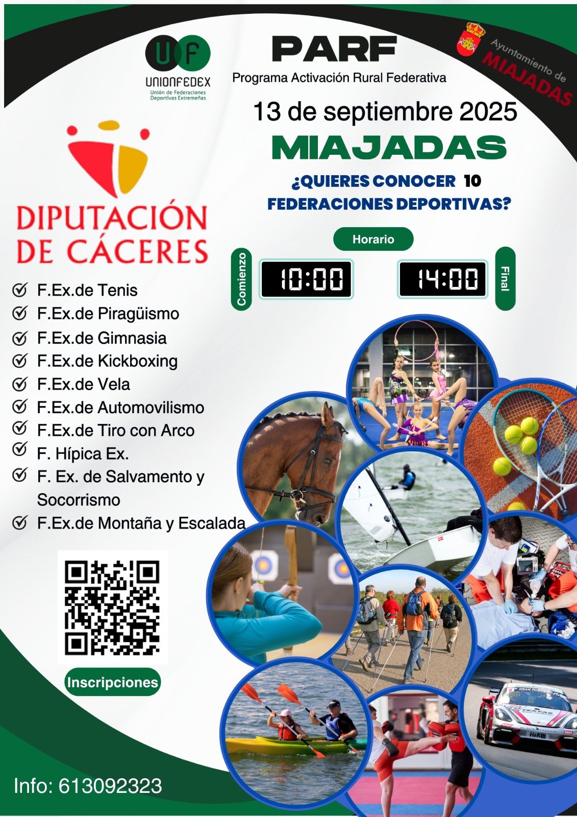 Miajadas será el epicentro deportivo este fin de semana con el Programa de Activación Rural Federativa