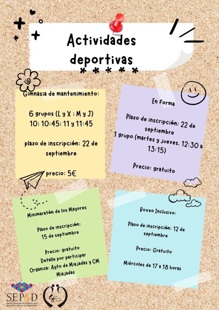 El Centro de Mayores lanza una amplia oferta de actividades deportivas y talleres para potenciar tu bienestar y formación