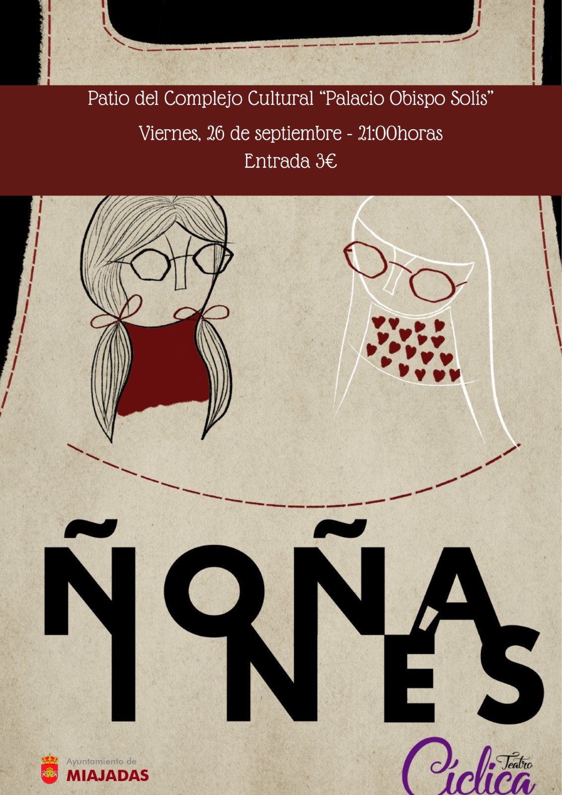 Ñoña Inés inaugura la nueva temporada teatral este viernes en el teatro de Miajadas